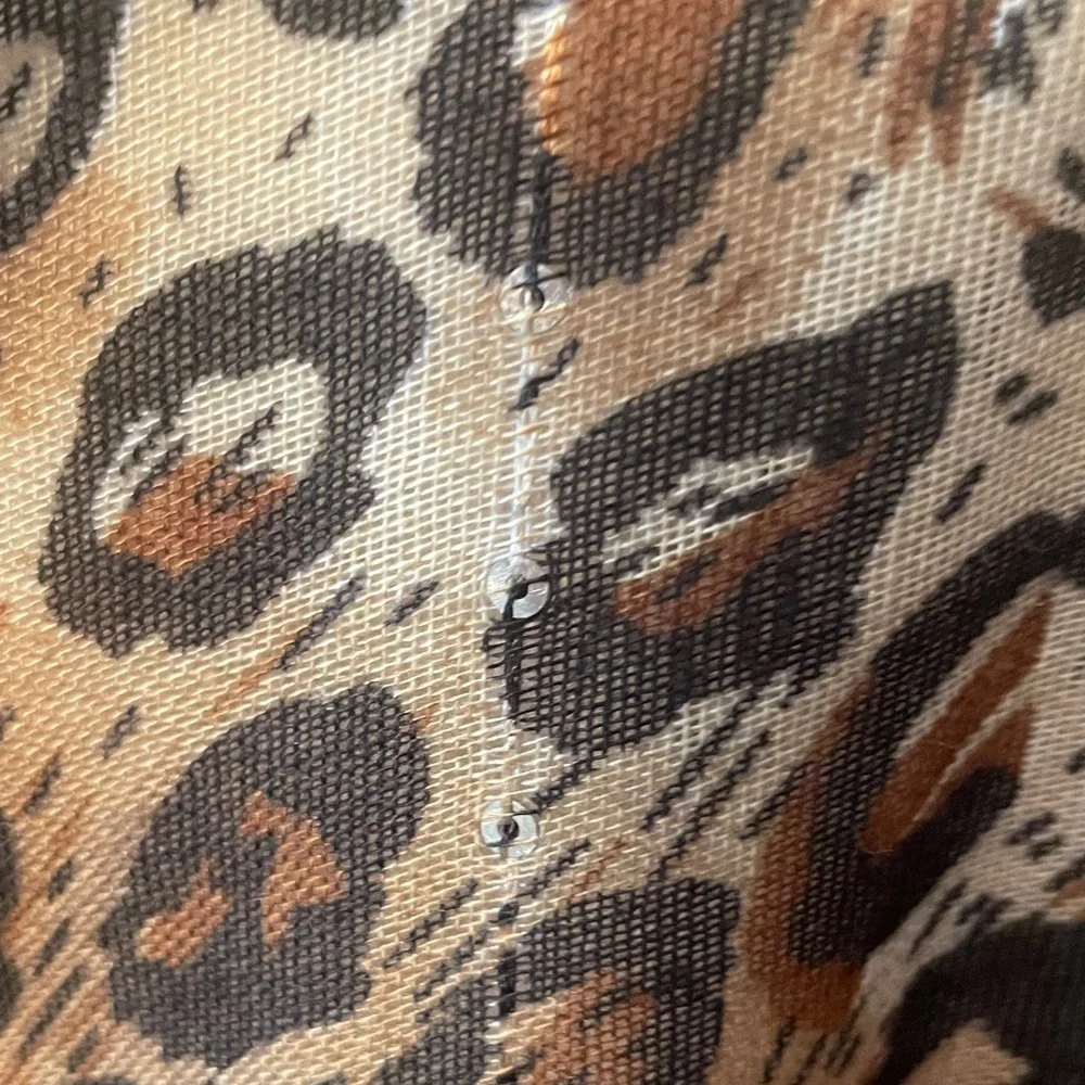 1215. Jessica McClintock Animal Print Kimono/Bathing Suit Cover Up.